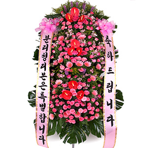 명품 축하화환 3단